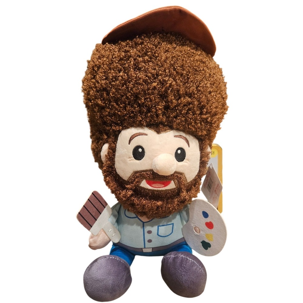 Bob Ross Fiesta Plush Happy Little Trees Artist Palette Brush 2022 NWT 20" Retro